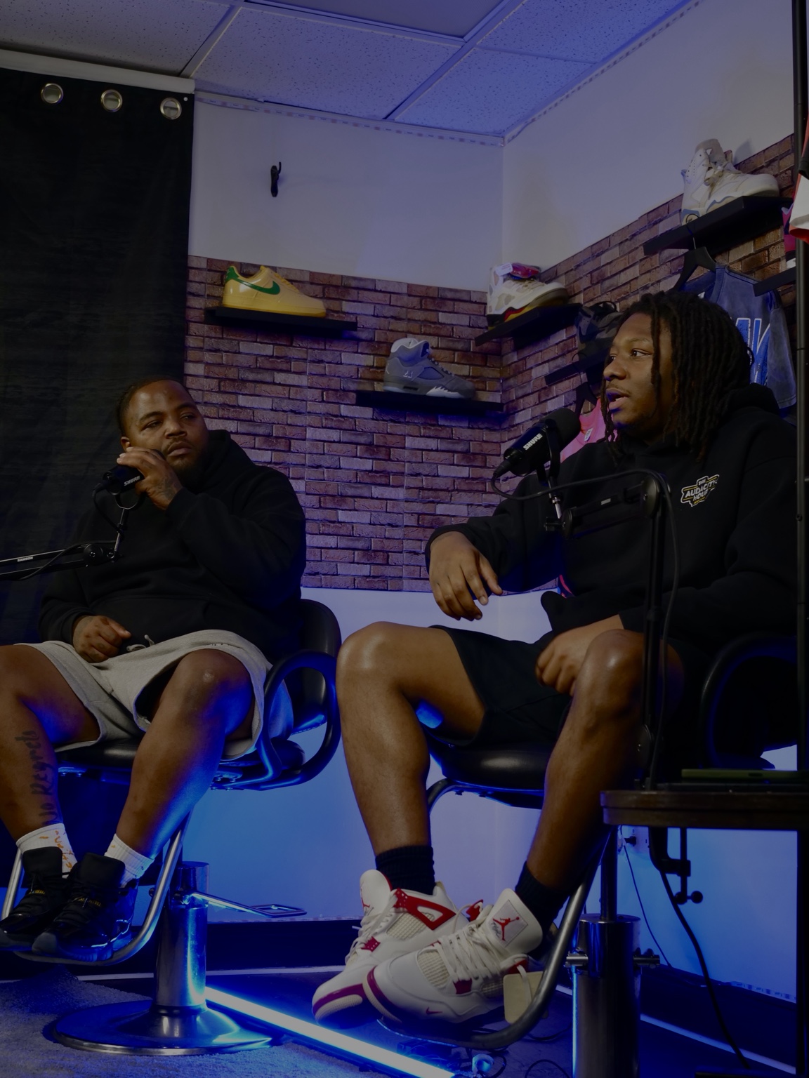 The Audacity Hour hosts recording an episode